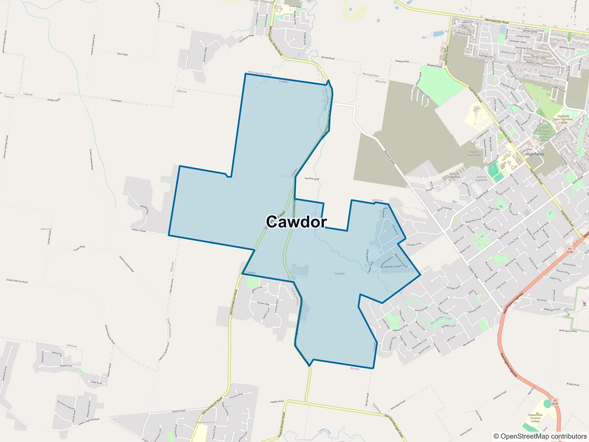 Map of Cawdor, QLD, Australia