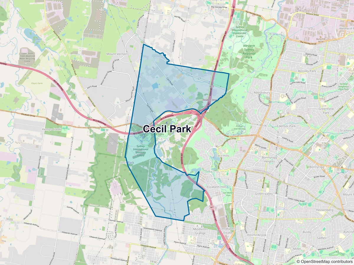Map of Cecil Park, NSW, Australia