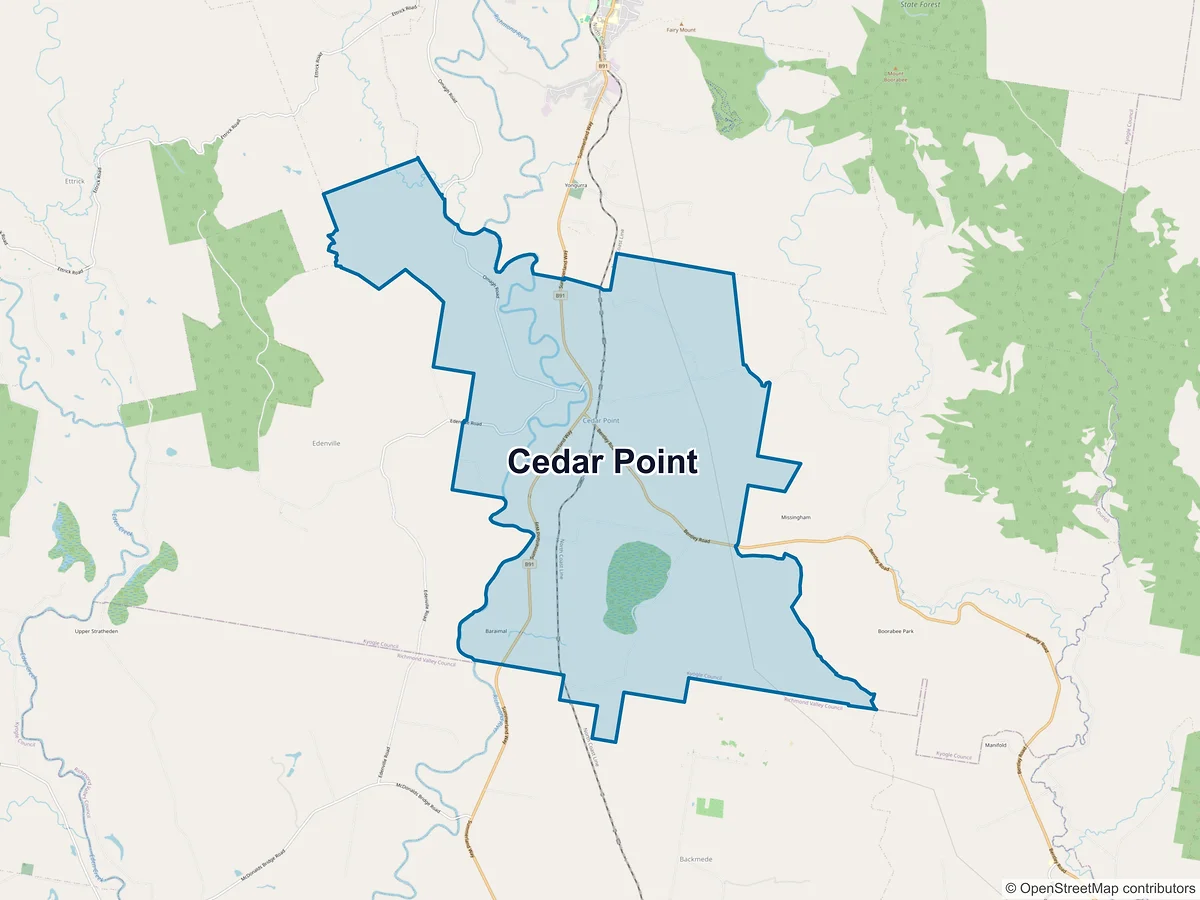 Map of Cedar Point, NSW, Australia