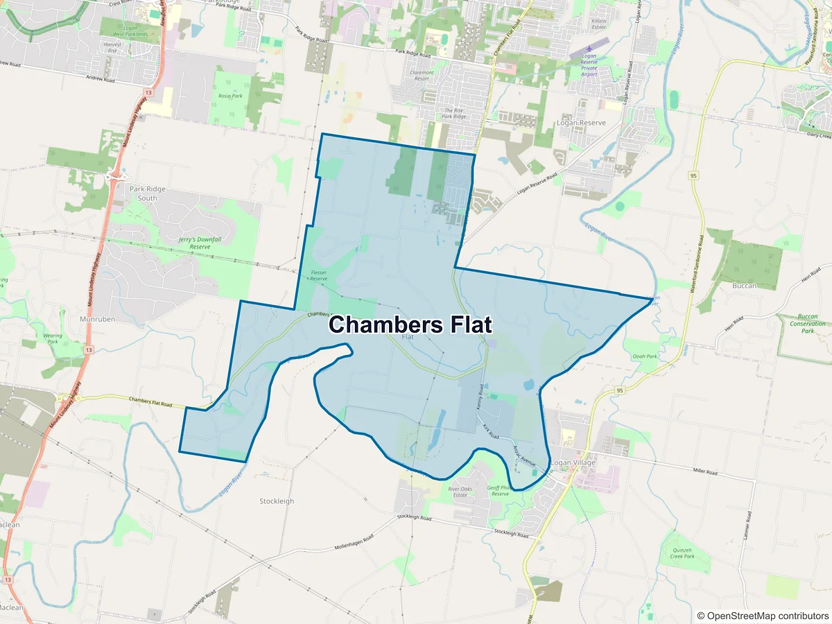 Map of Chambers Flat, QLD, Australia