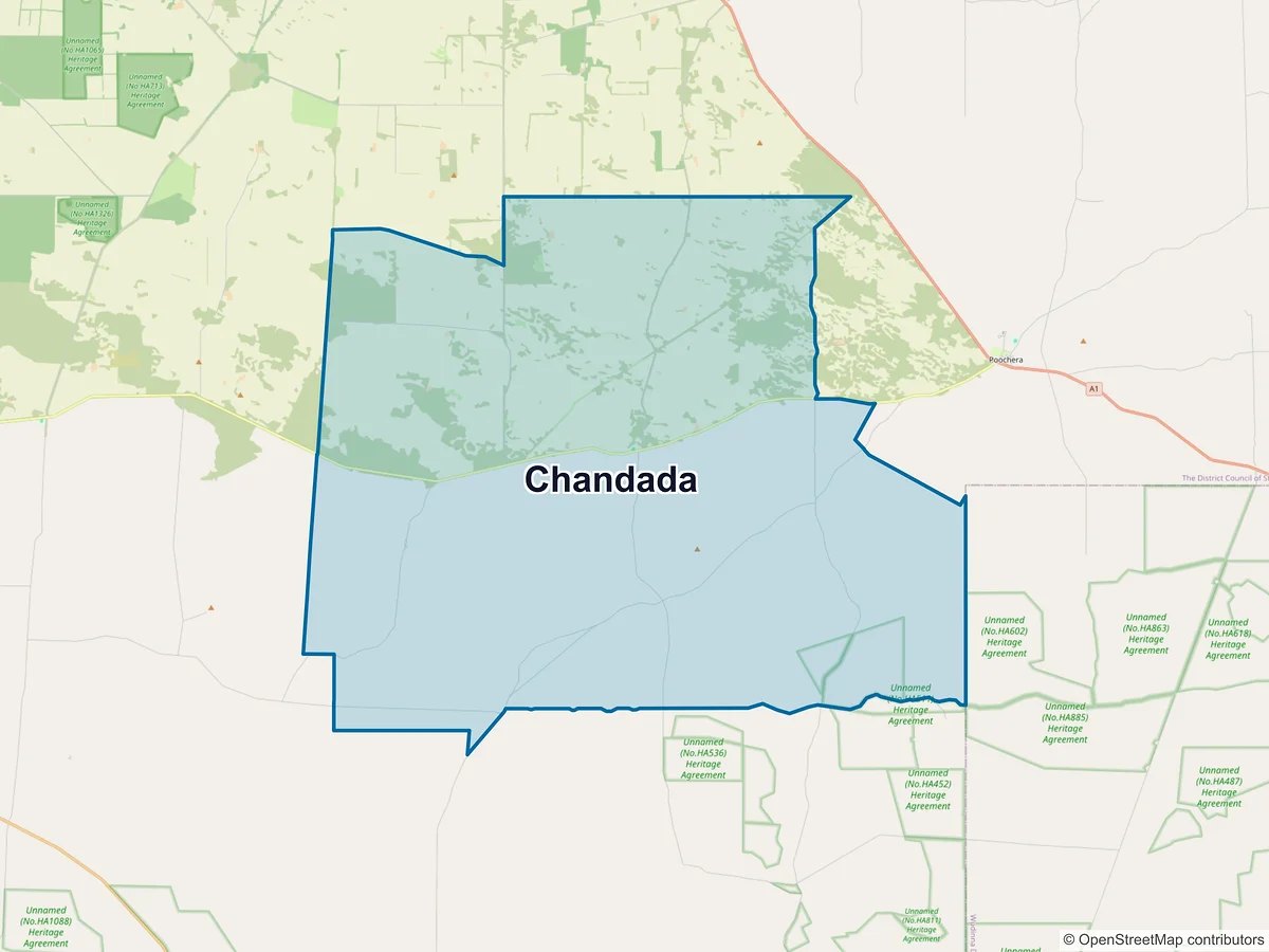 Map of Chandada, SA, Australia