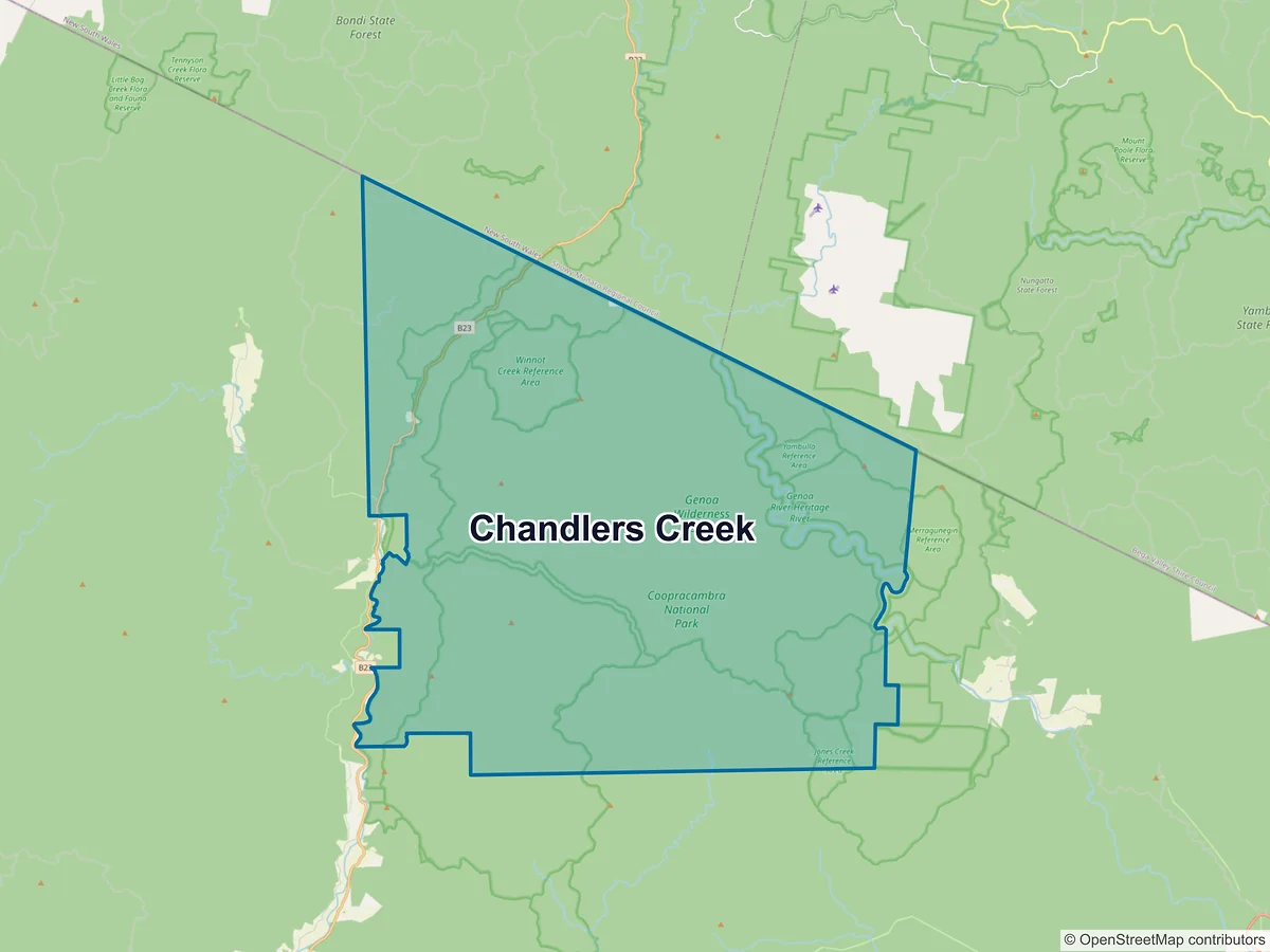 Map of Chandlers Creek, VIC, Australia