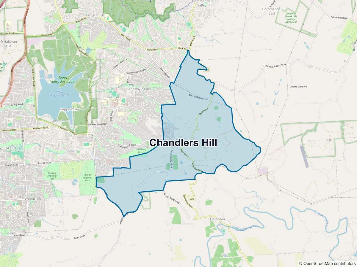 Map of Chandlers Hill, SA, Australia