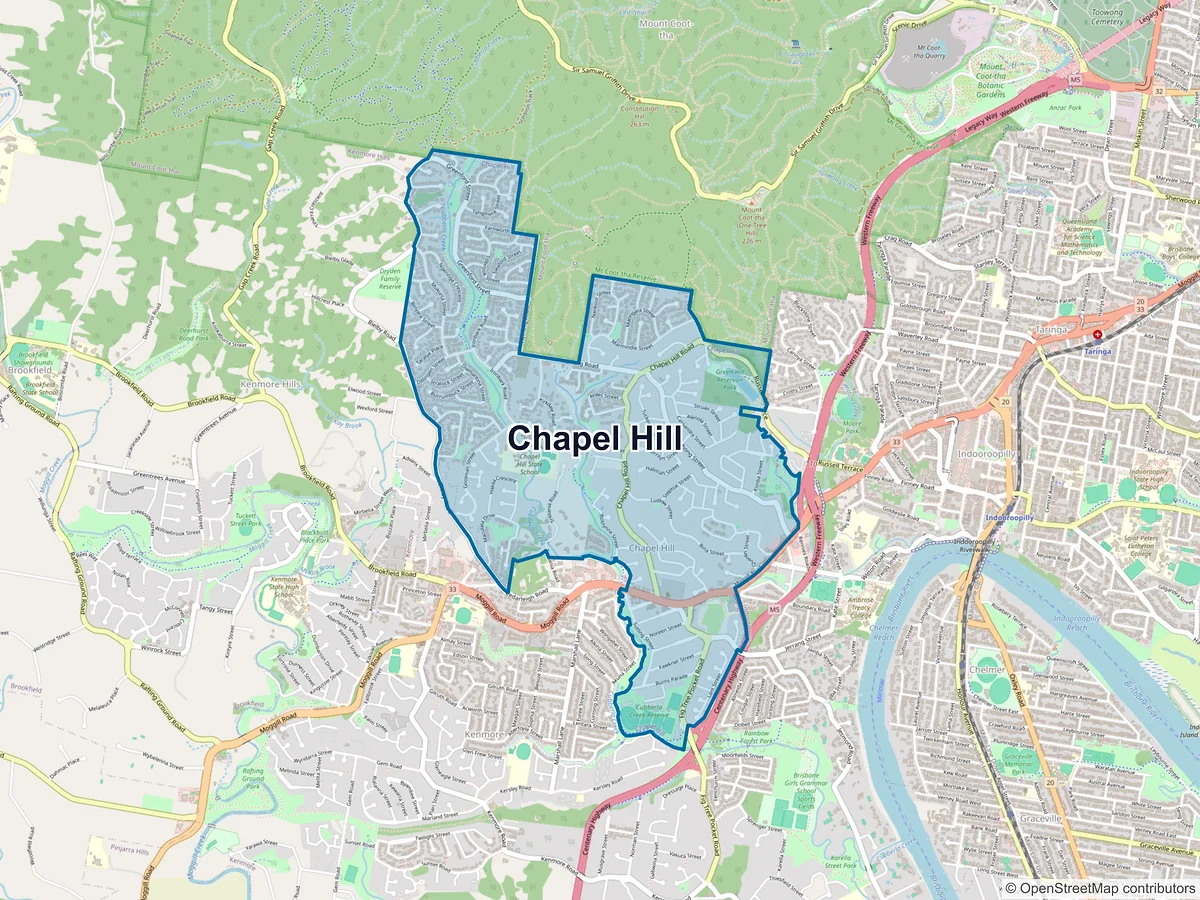 Map of Chapel Hill, QLD, Australia