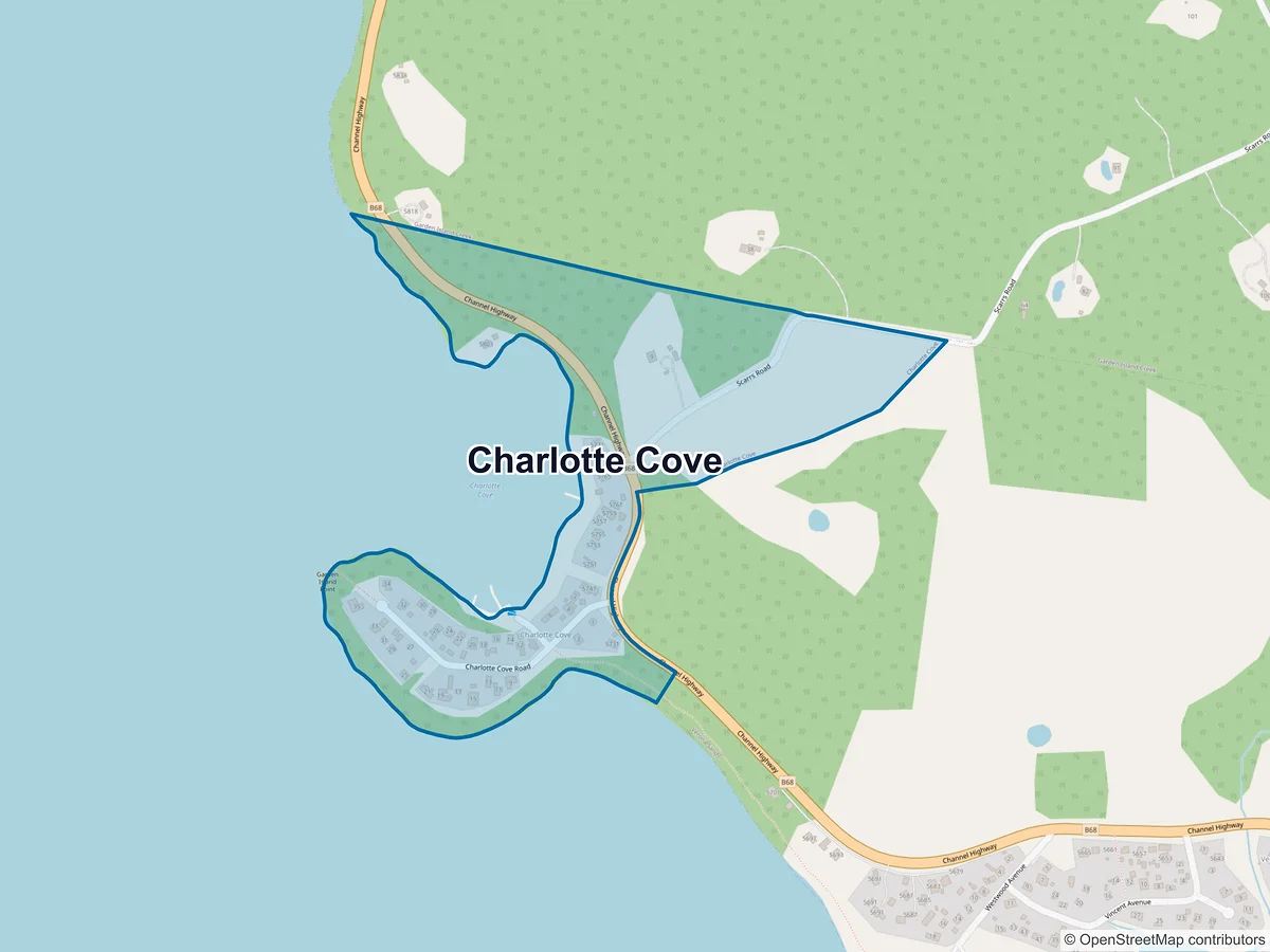 Map of Charlotte Cove, TAS, Australia