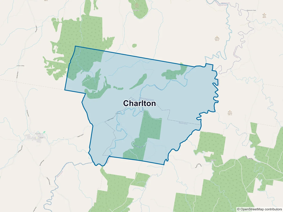 Map of Charlton, NSW, Australia