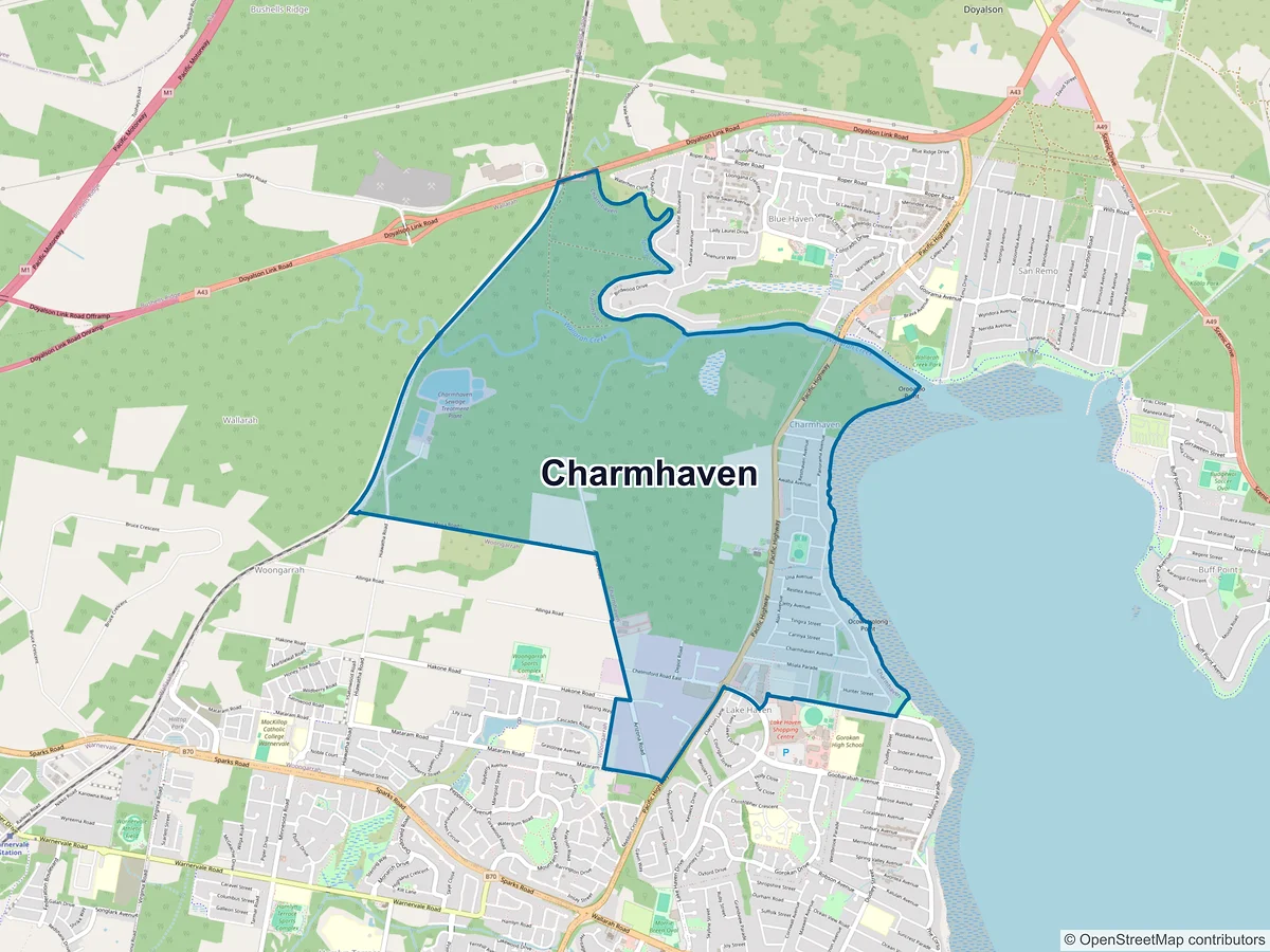 Map of Charmhaven, NSW, Australia