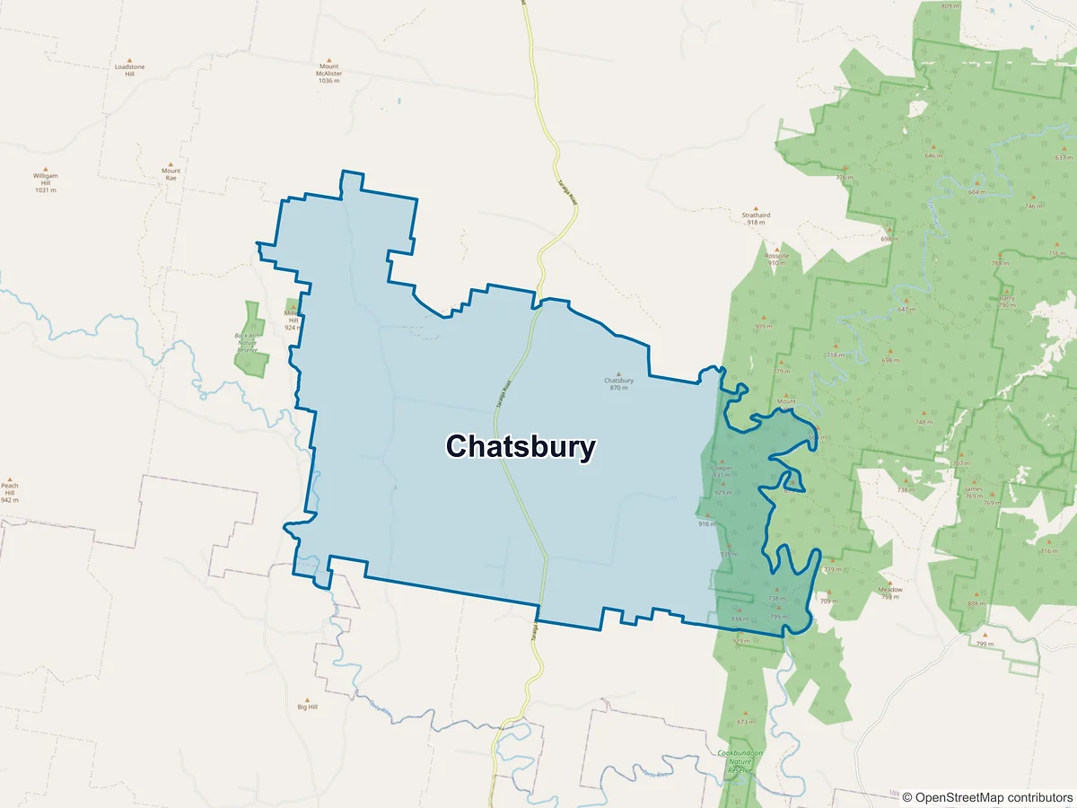 Map of Chatsbury, NSW, Australia