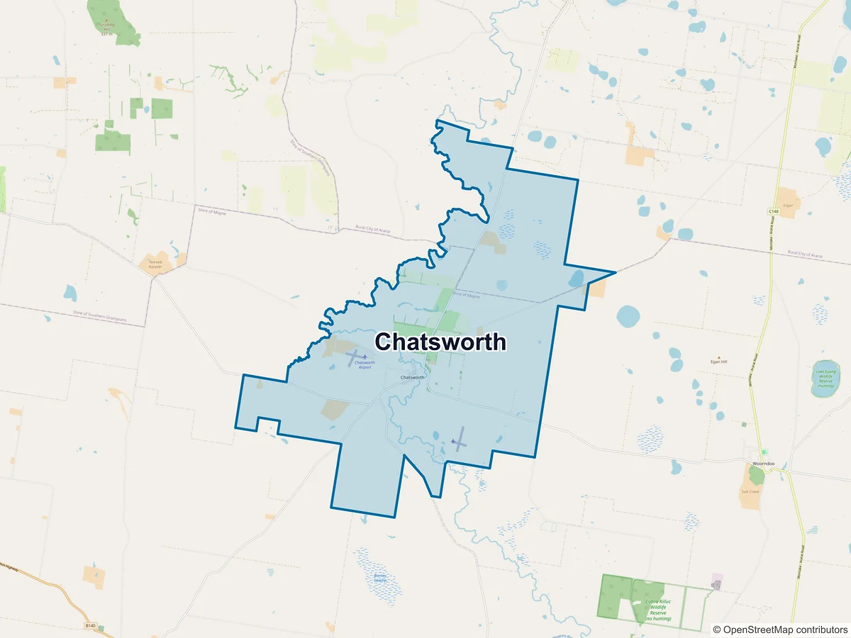 Map of Chatsworth, VIC, Australia