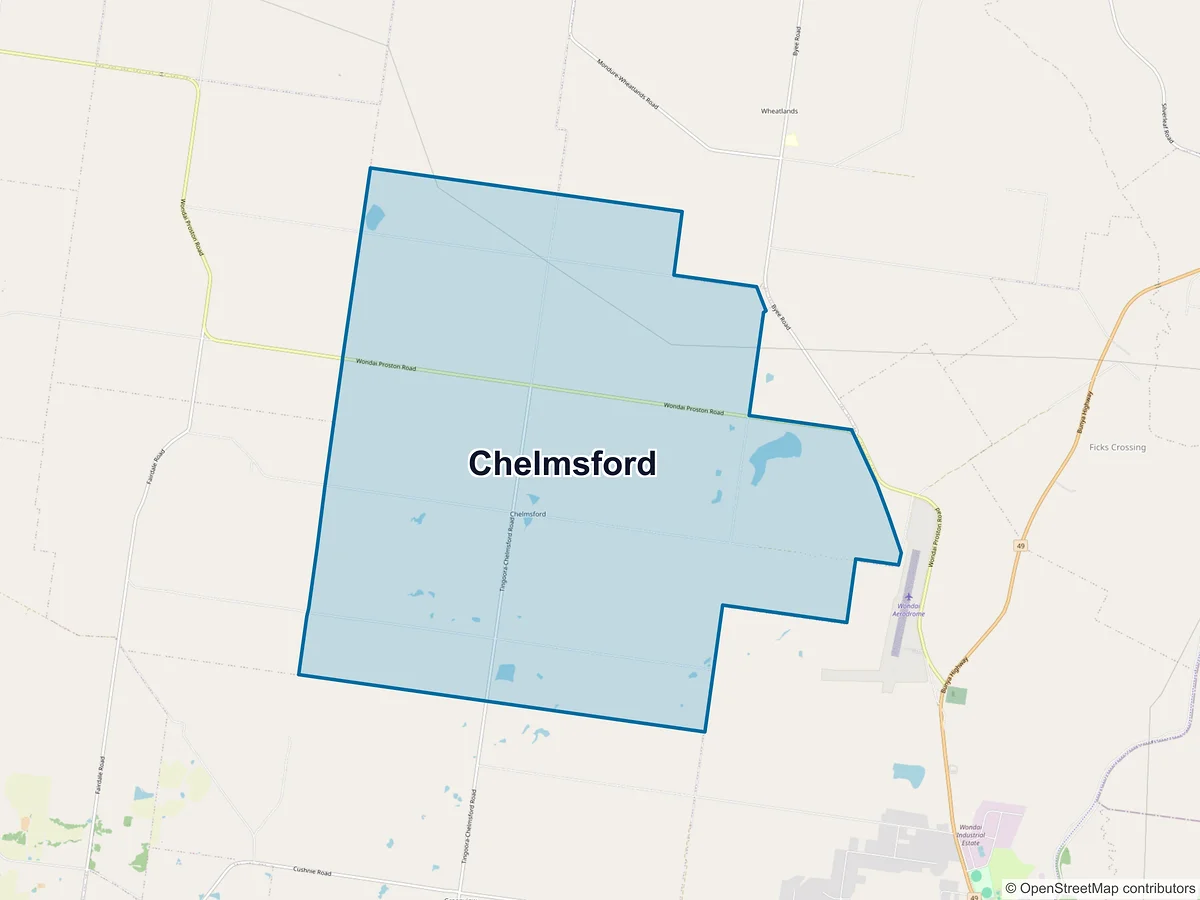 Map of Chelmsford, QLD, Australia