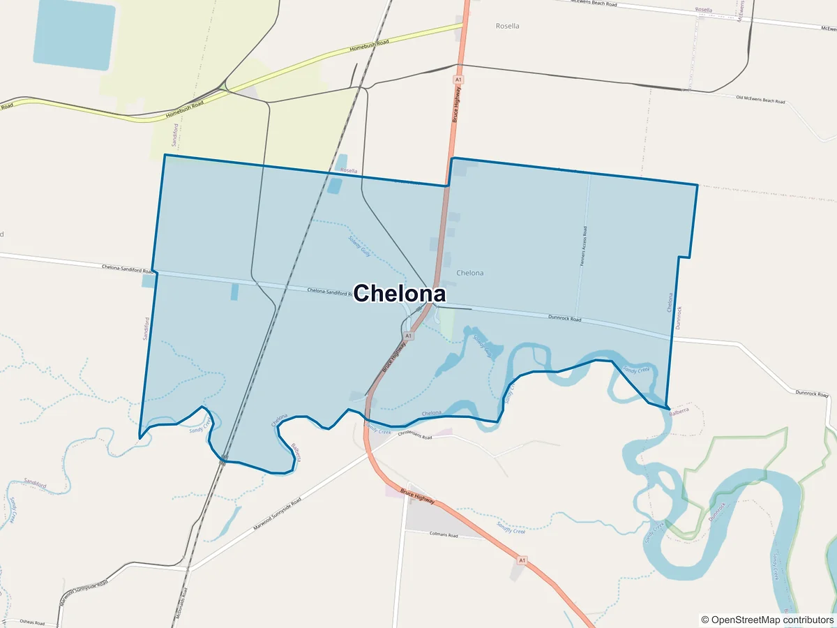 Map of Chelona, QLD, Australia