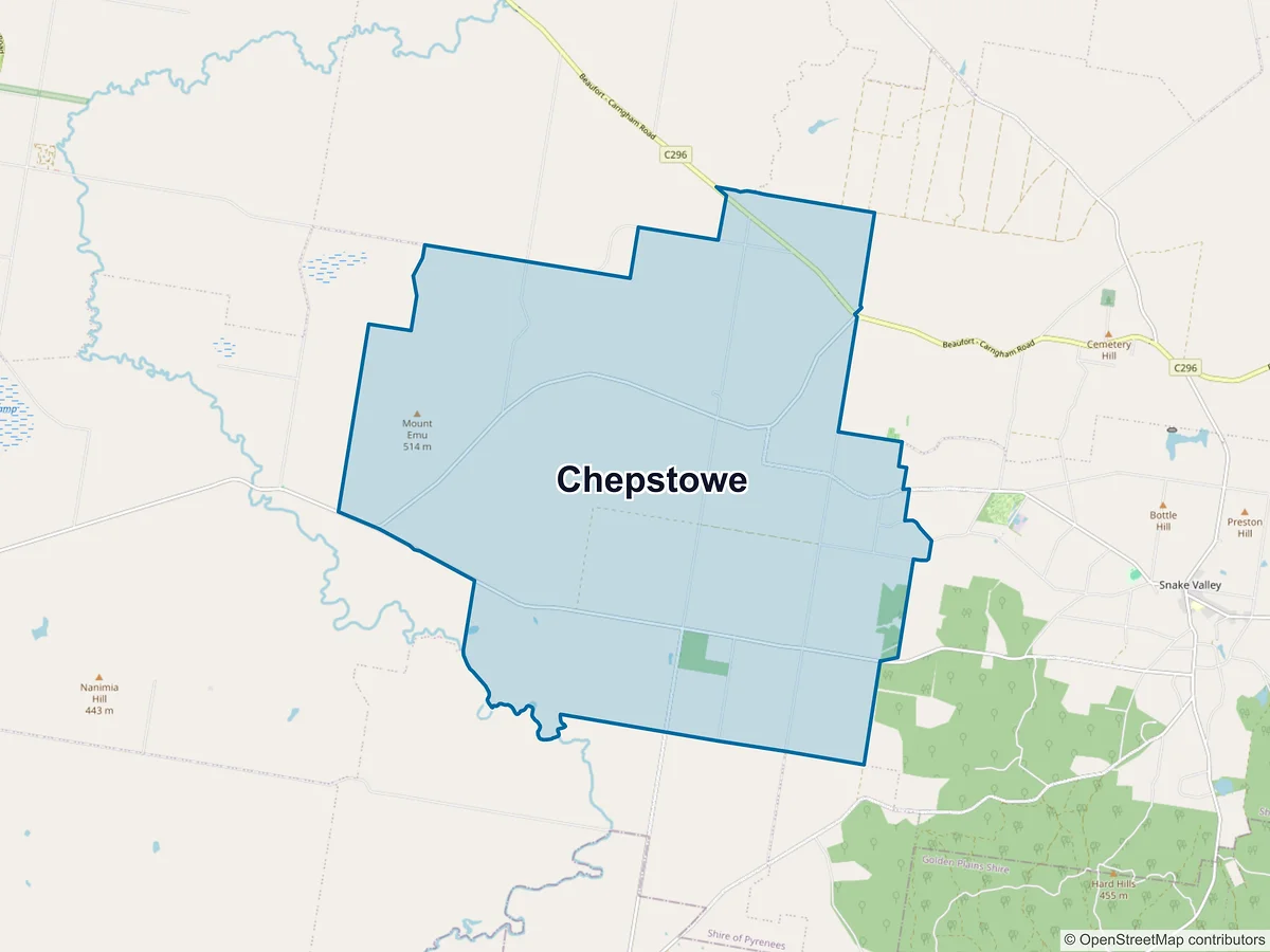 Map of Chepstowe, VIC, Australia