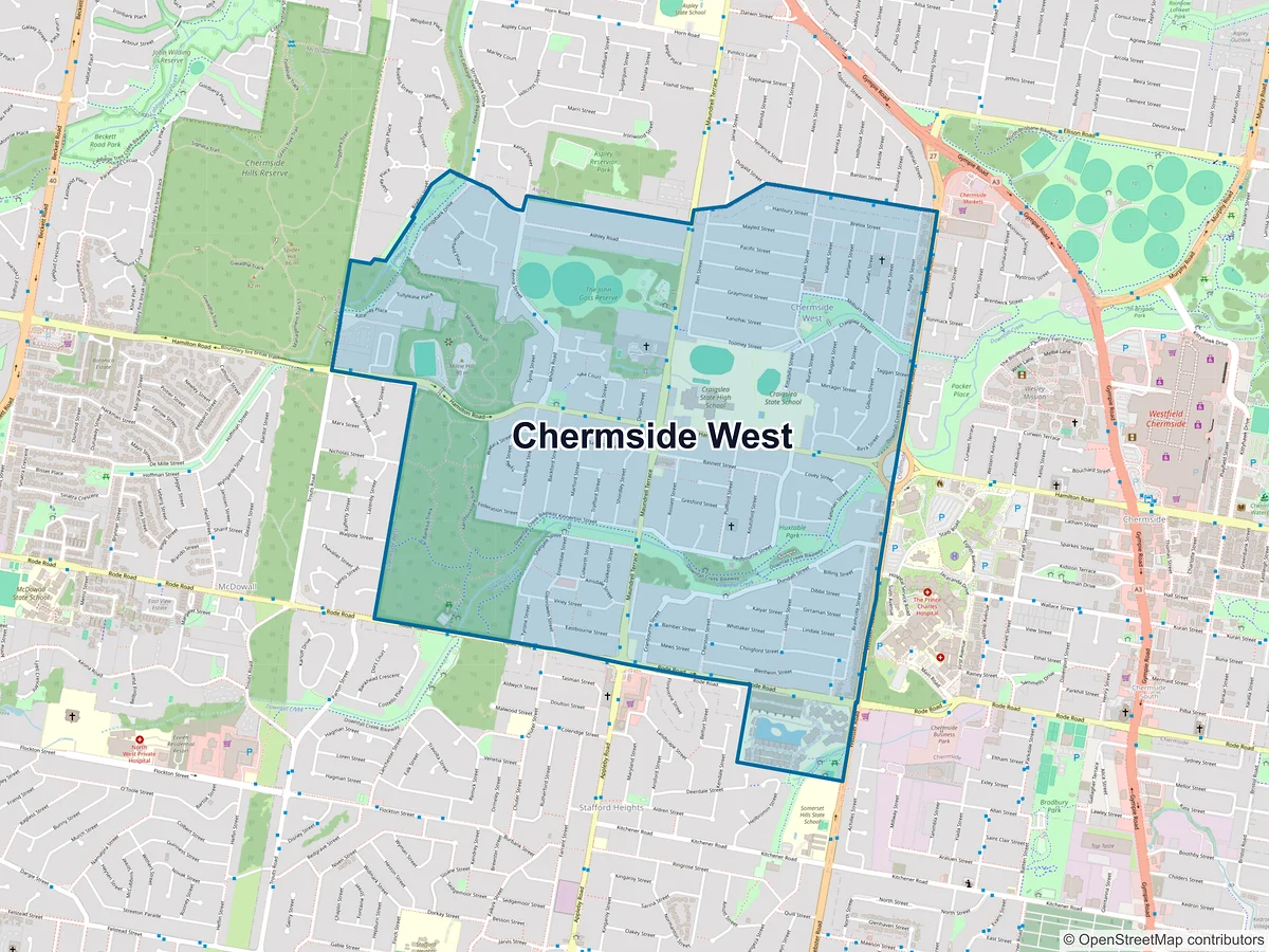 Map of Chermside West, QLD, Australia