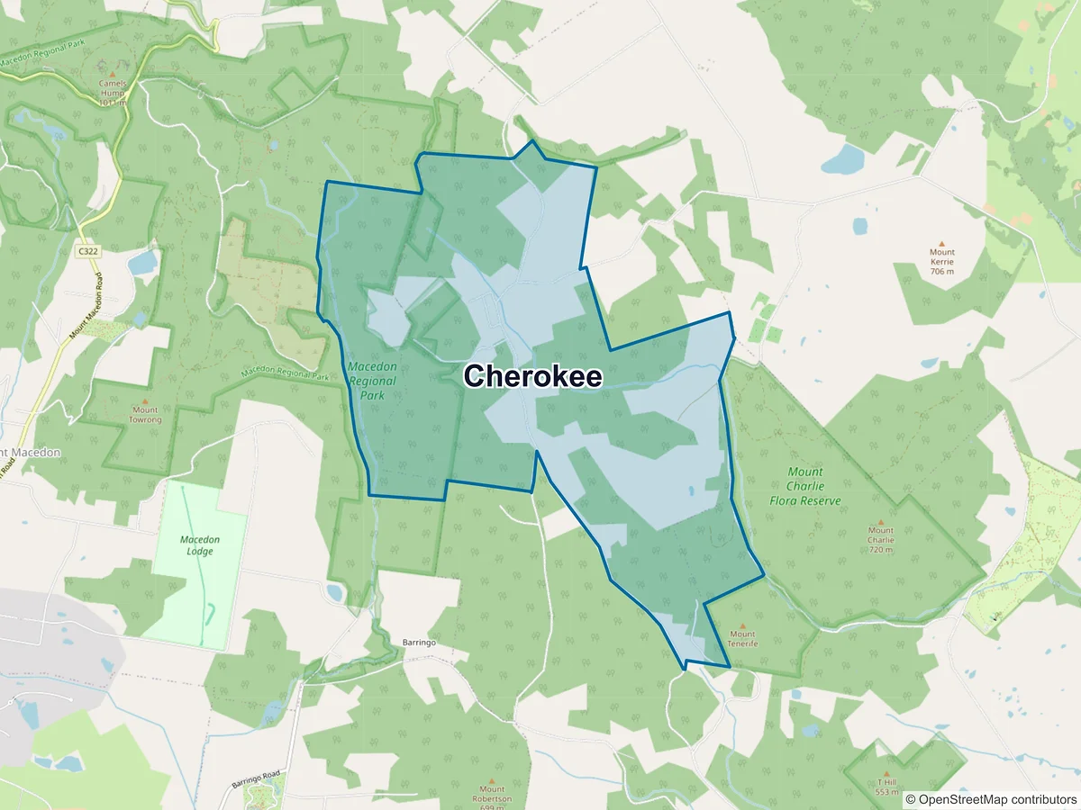 Map of Cherokee, VIC, Australia