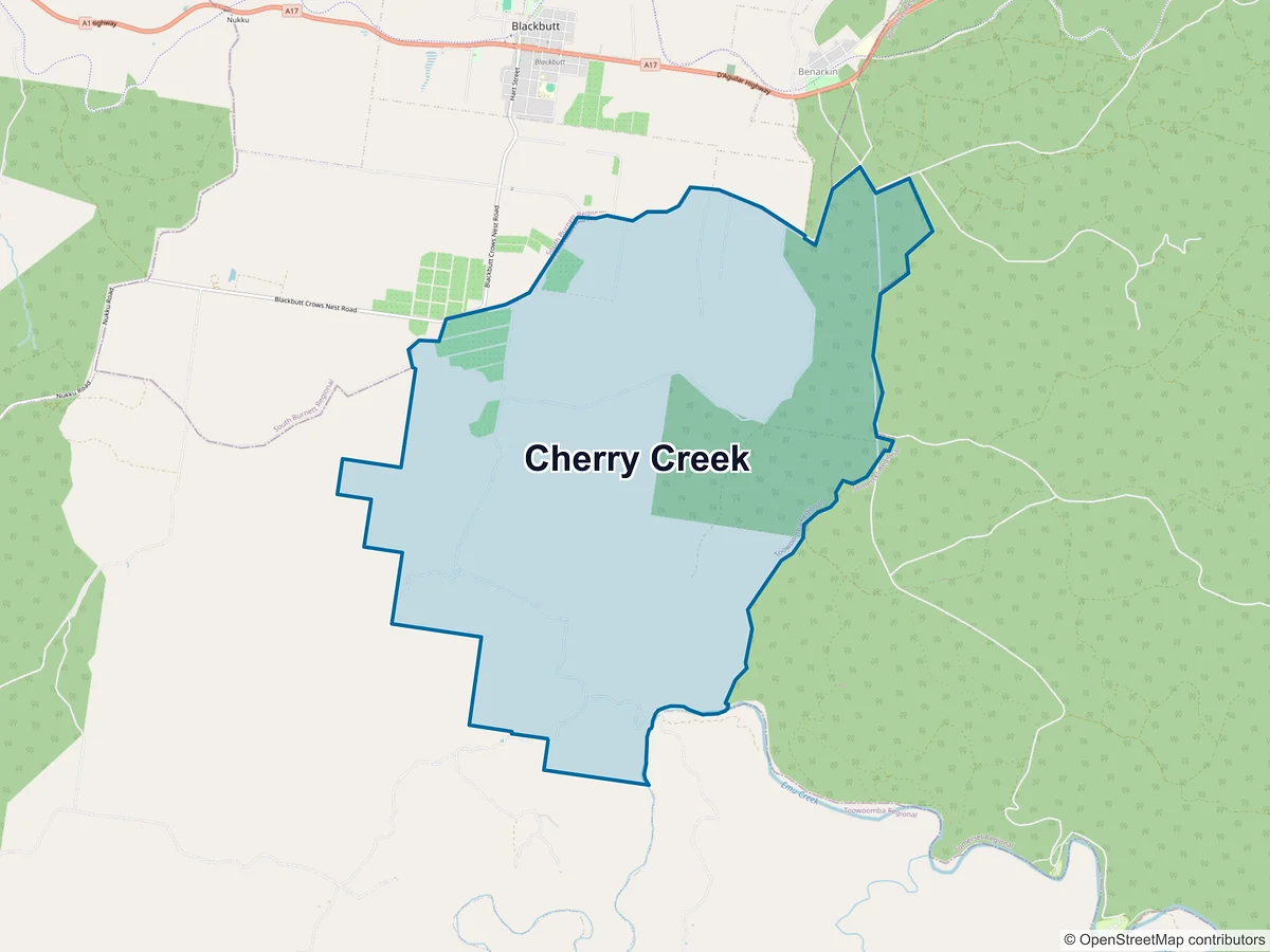 Map of Cherry Creek, QLD, Australia