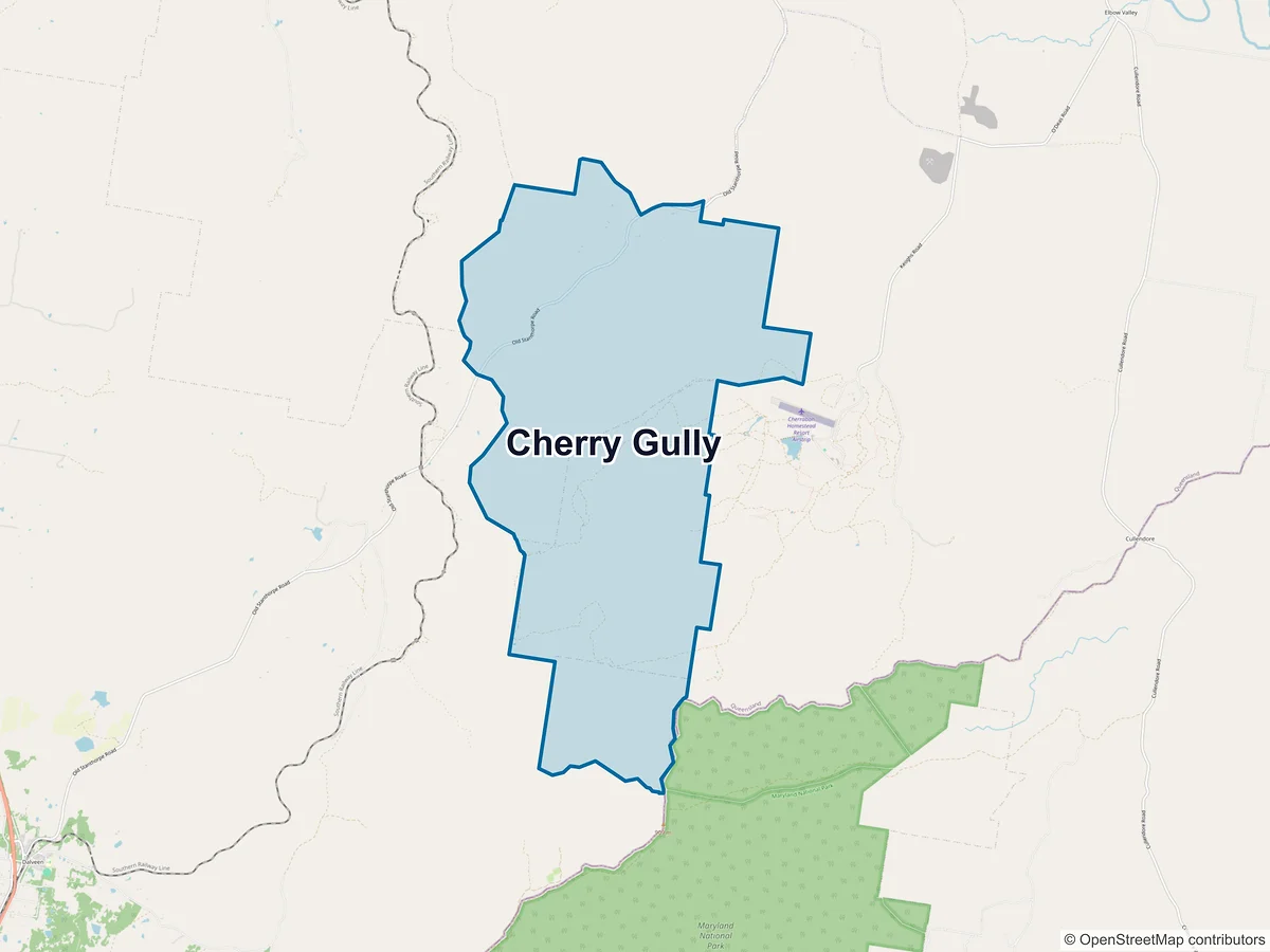 Map of Cherry Gully, QLD, Australia