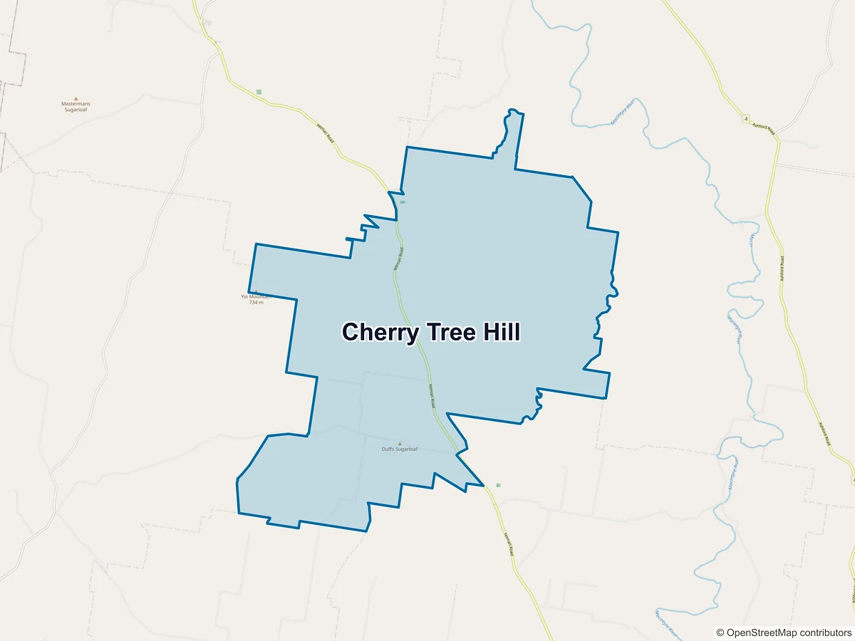 Map of Cherry Tree Hill, NSW, Australia