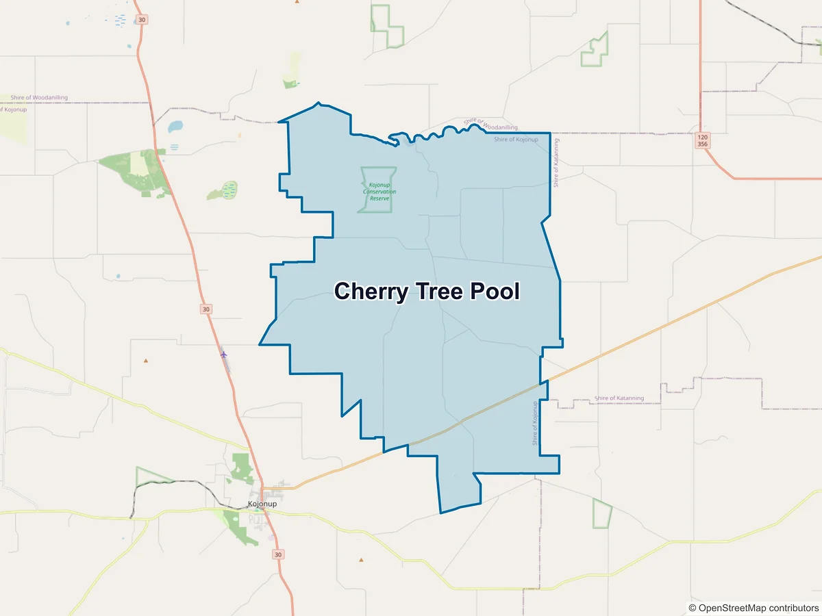 Map of Cherry Tree Pool, WA, Australia