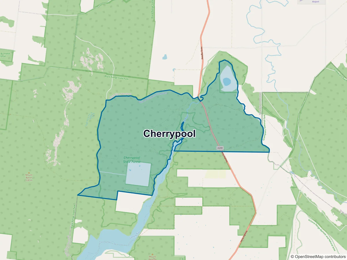 Map of Cherrypool, VIC, Australia