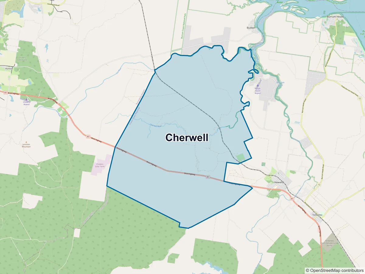 Map of Cherwell, QLD, Australia