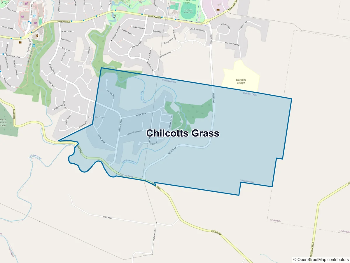 Map of Chilcotts Grass, NSW, Australia