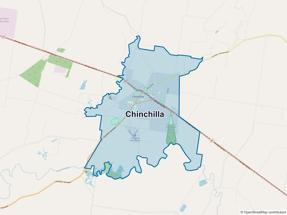 Map of Chinchilla, QLD, Australia