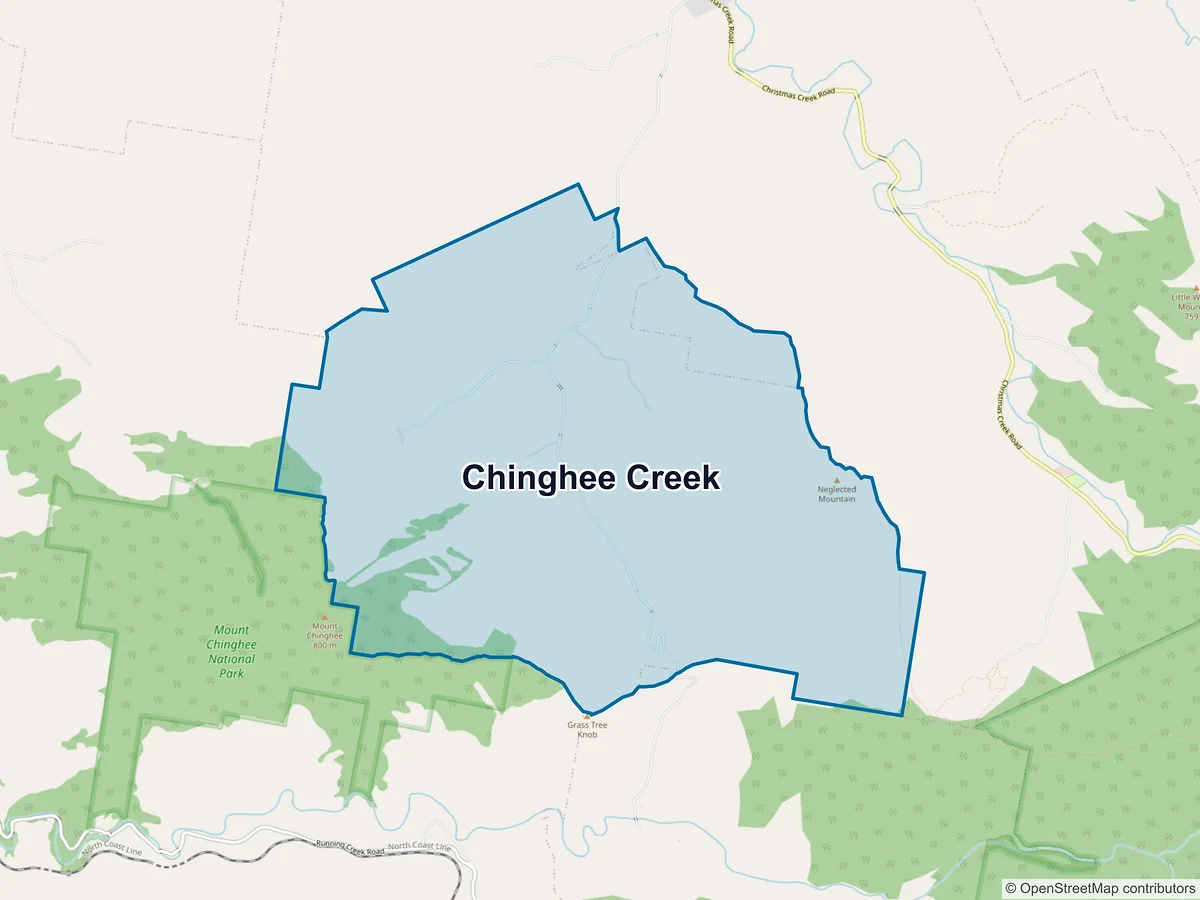 Map of Chinghee Creek, QLD, Australia