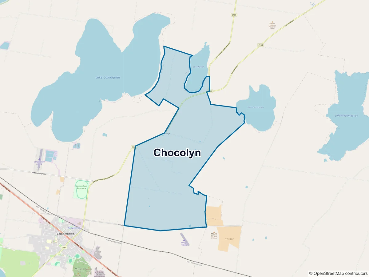 Map of Chocolyn, VIC, Australia