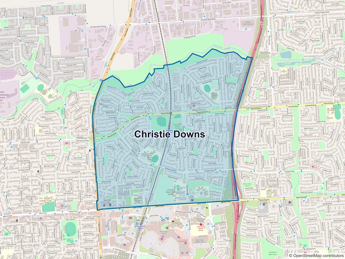 Map of Christie Downs, SA, Australia