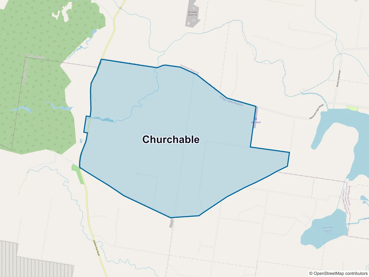 Map of Churchable, QLD, Australia