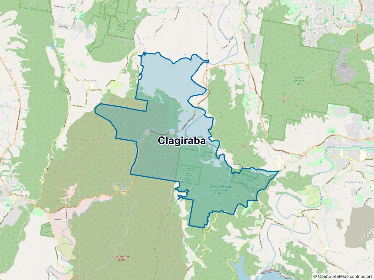 Map of Clagiraba, QLD, Australia