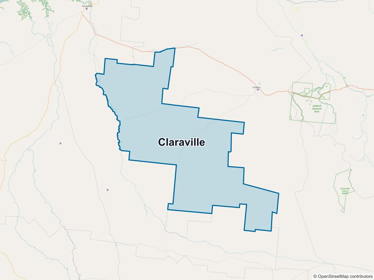 Map of Claraville, QLD, Australia
