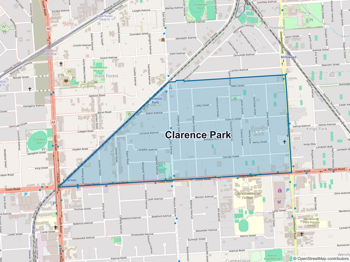 Map of Clarence Park, SA, Australia