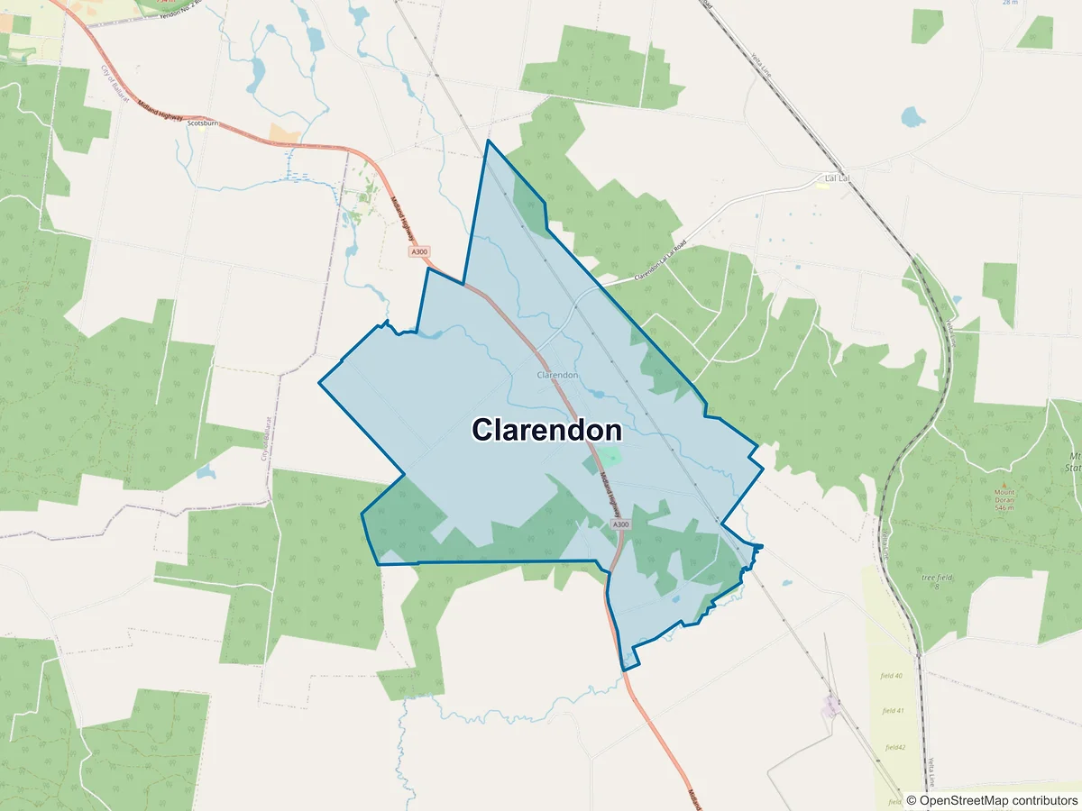 Map of Clarendon, VIC, Australia