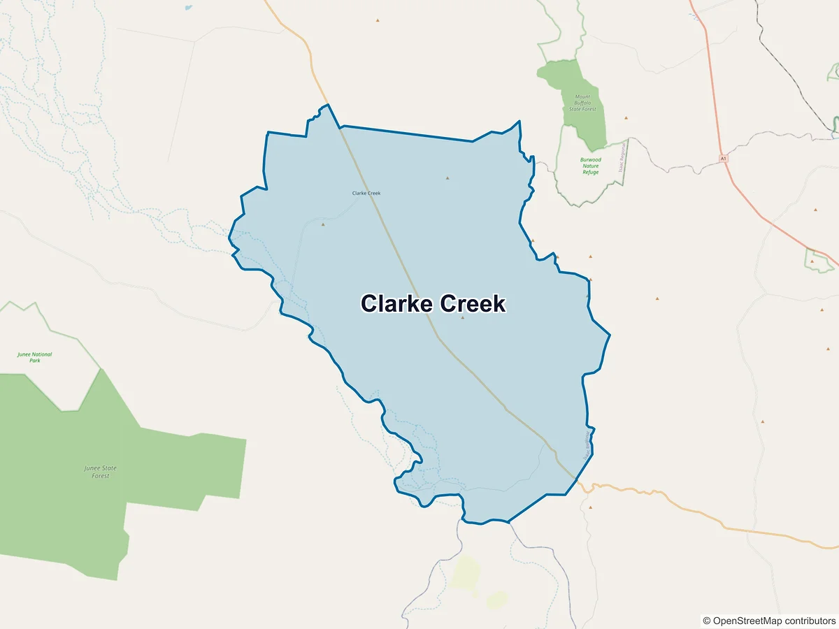 Map of Clarke Creek, QLD, Australia