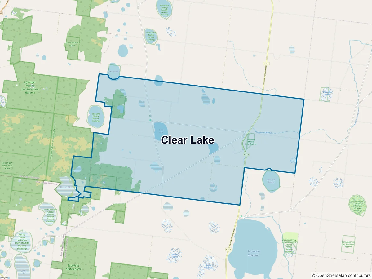 Map of Clear Lake, VIC, Australia