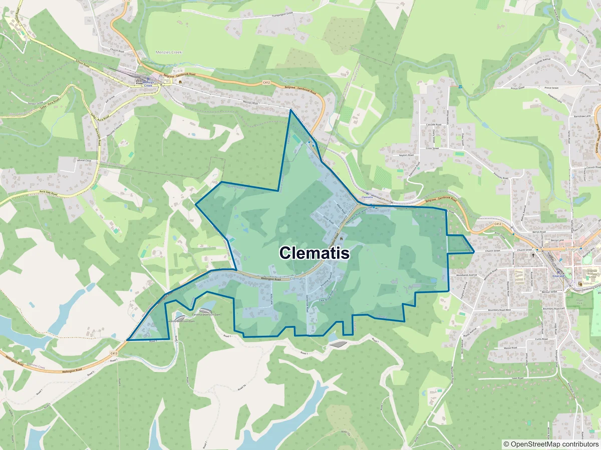 Map of Clematis, VIC, Australia