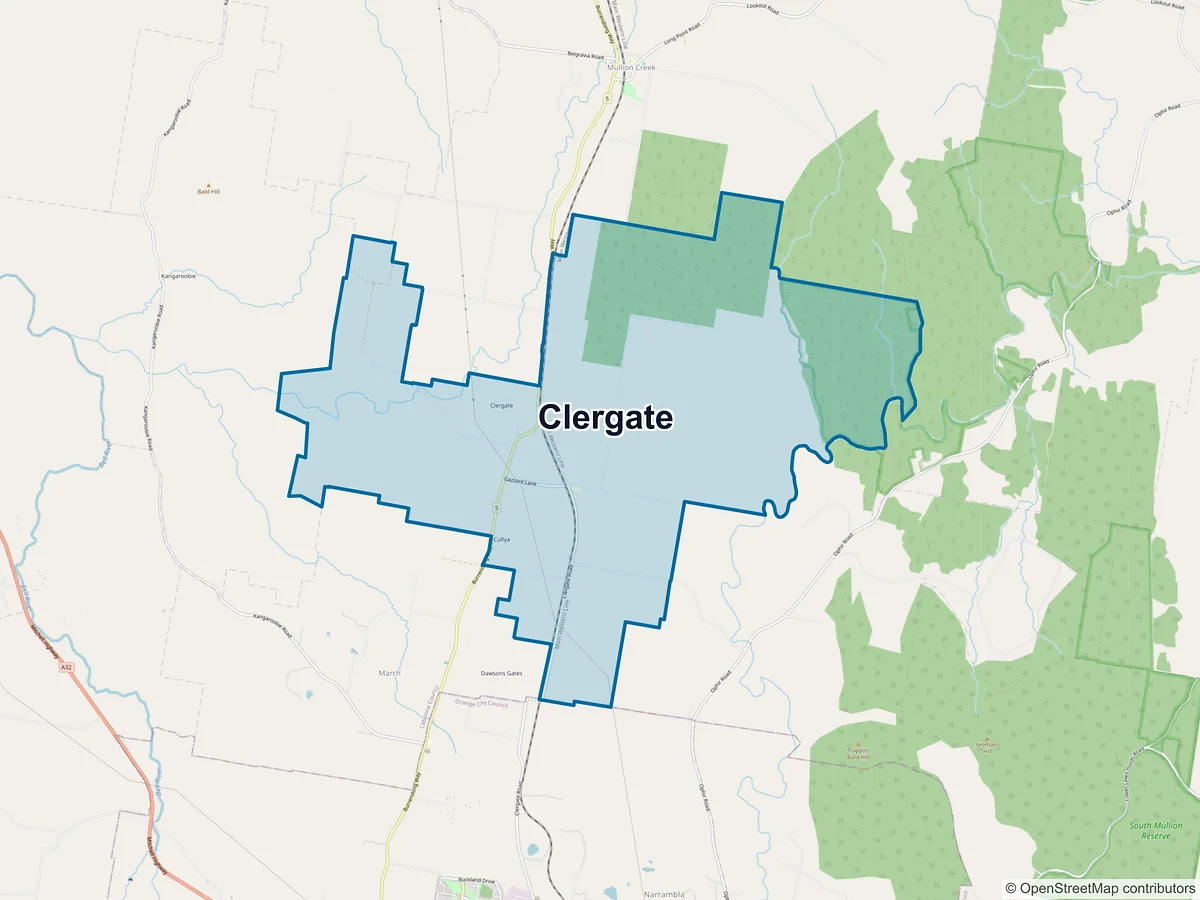 Map of Clergate, NSW, Australia