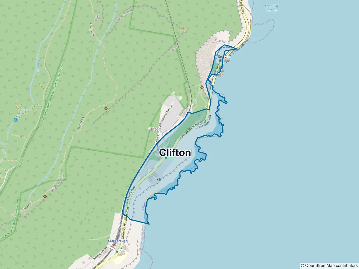 Map of Clifton, NSW, Australia