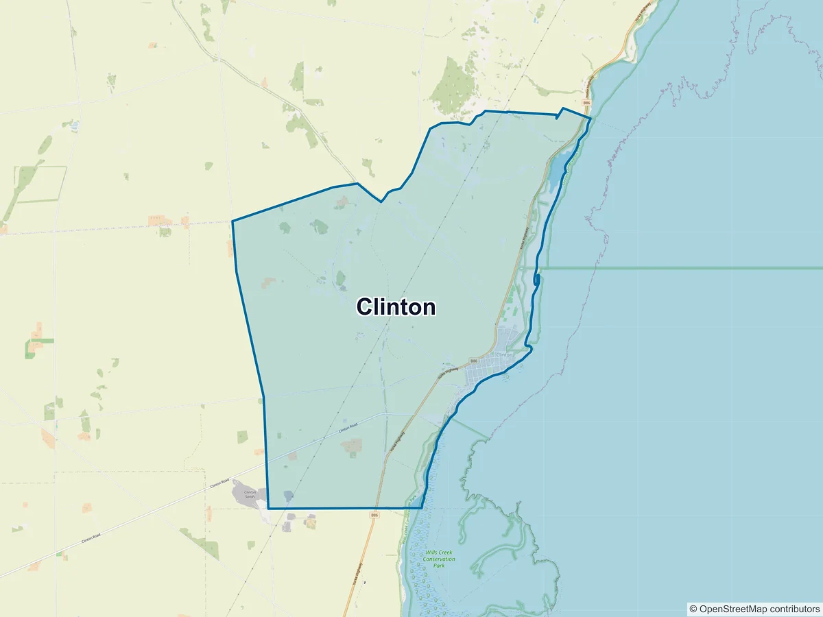 Map of Clinton, SA, Australia