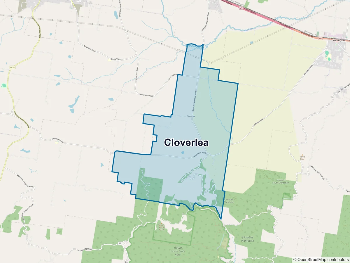 Map of Cloverlea, VIC, Australia