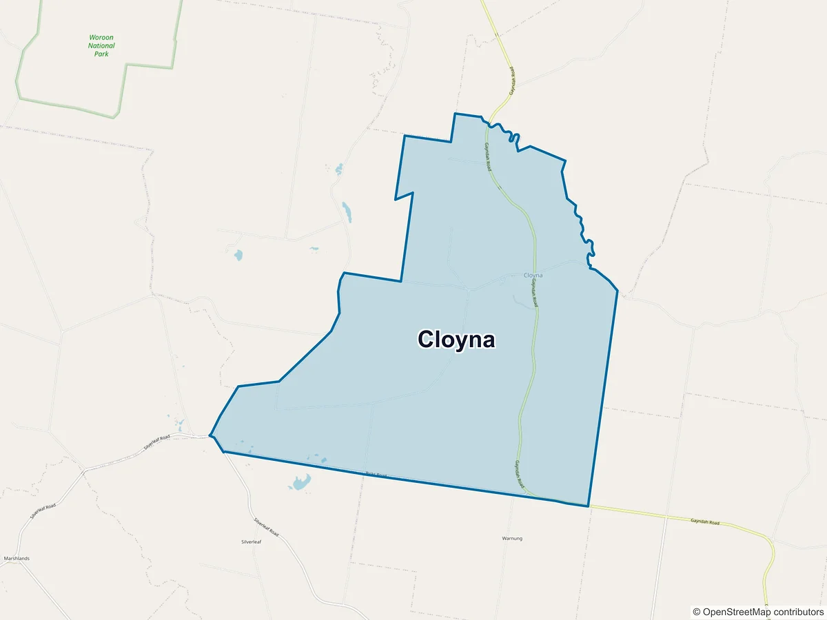 Map of Cloyna, QLD, Australia