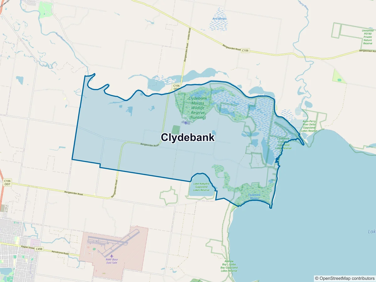 Map of Clydebank, VIC, Australia
