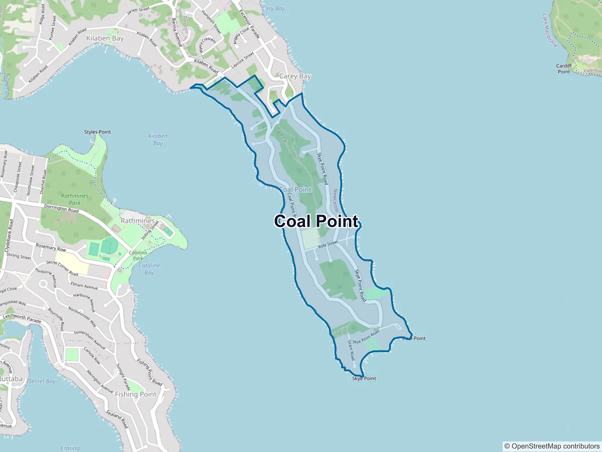 Map of Coal Point, NSW, Australia