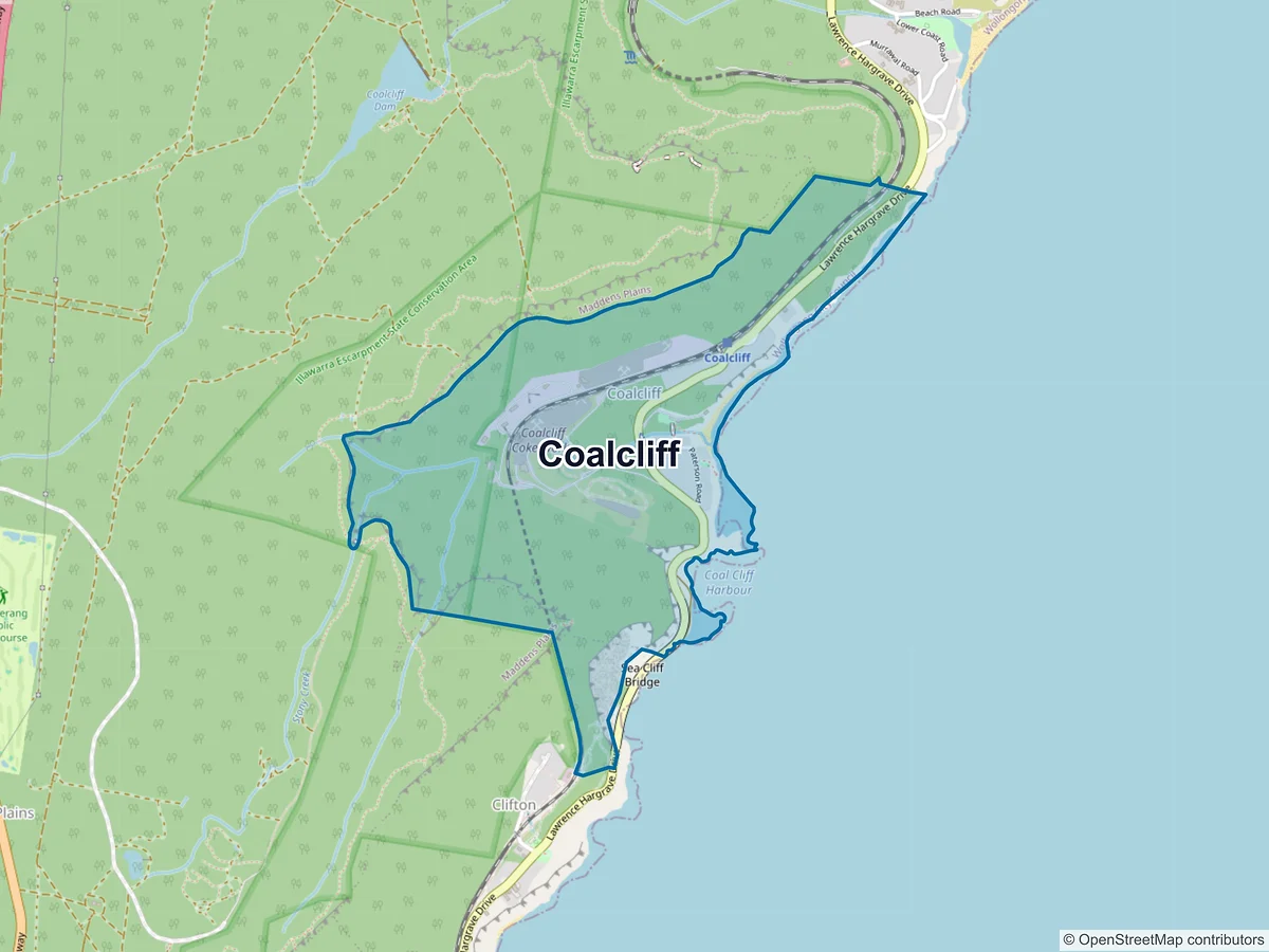 Map of Coalcliff, NSW, Australia