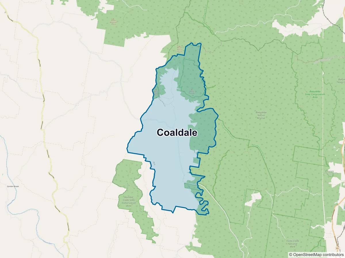 Map of Coaldale, NSW, Australia