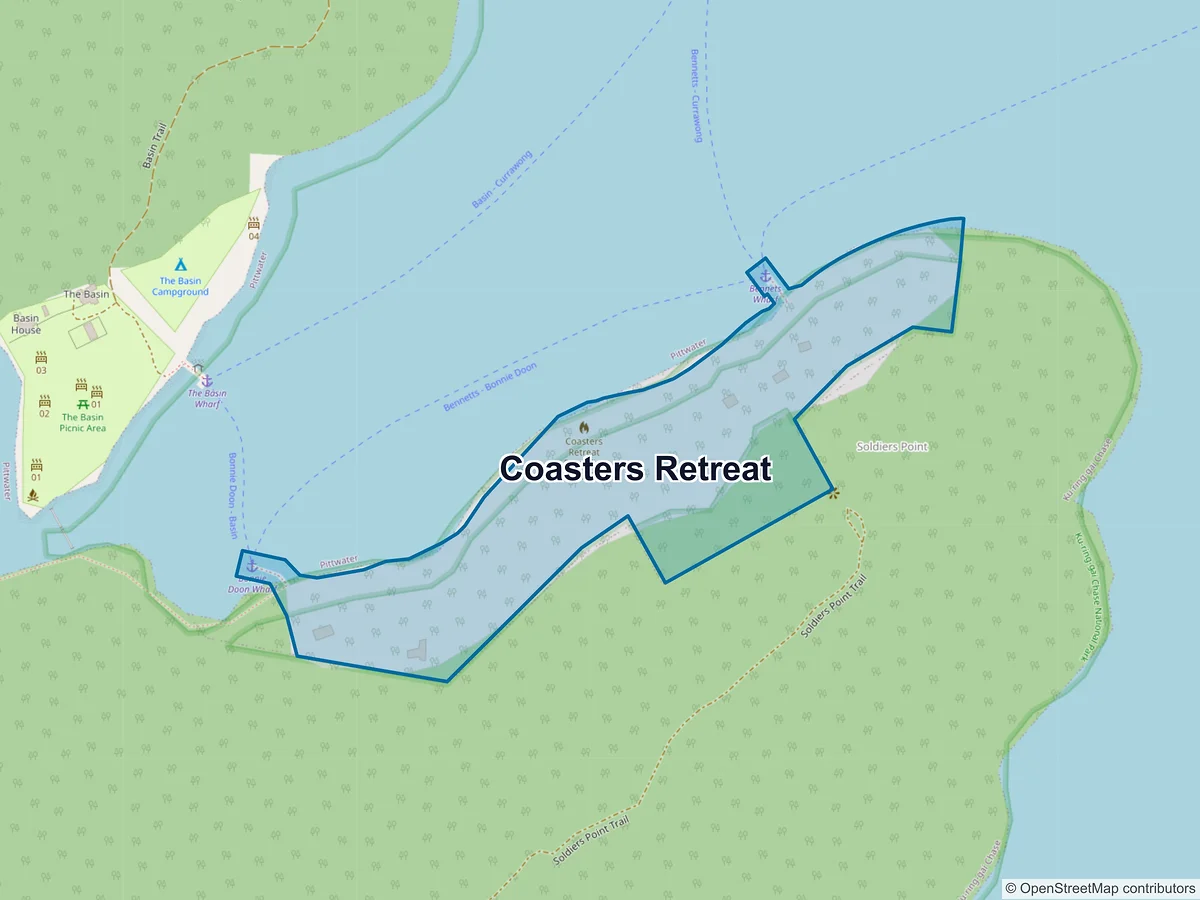 Map of Coasters Retreat, NSW, Australia