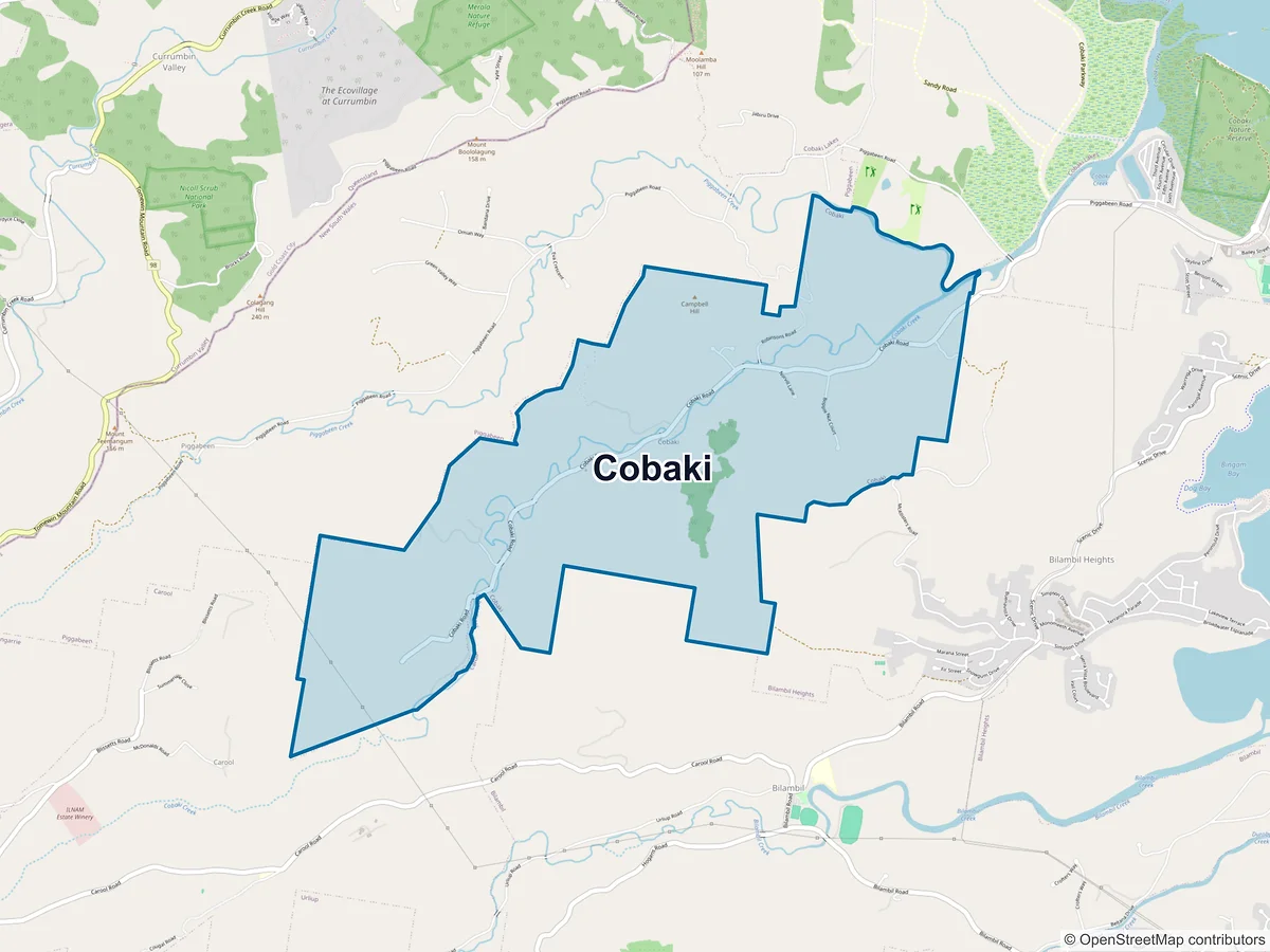 Map of Cobaki, NSW, Australia