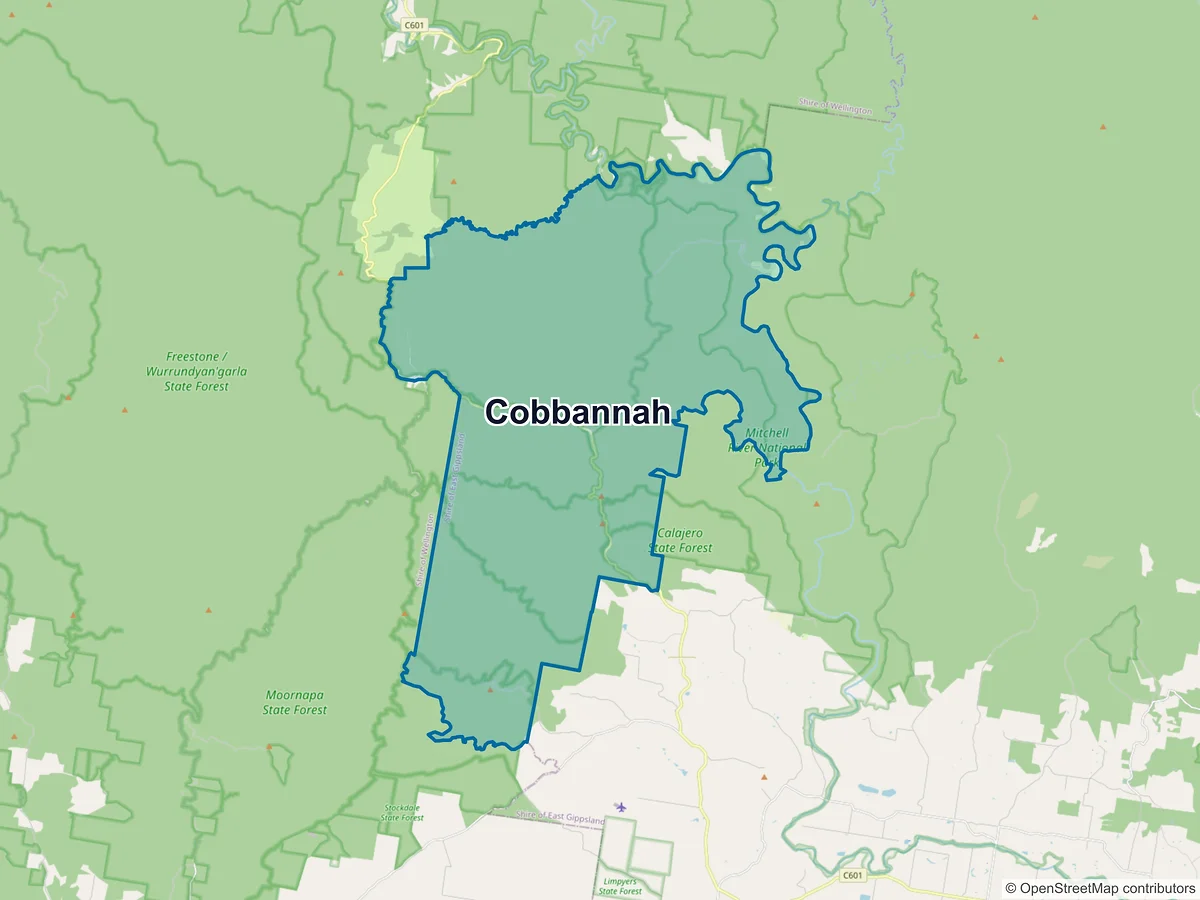 Map of Cobbannah, VIC, Australia