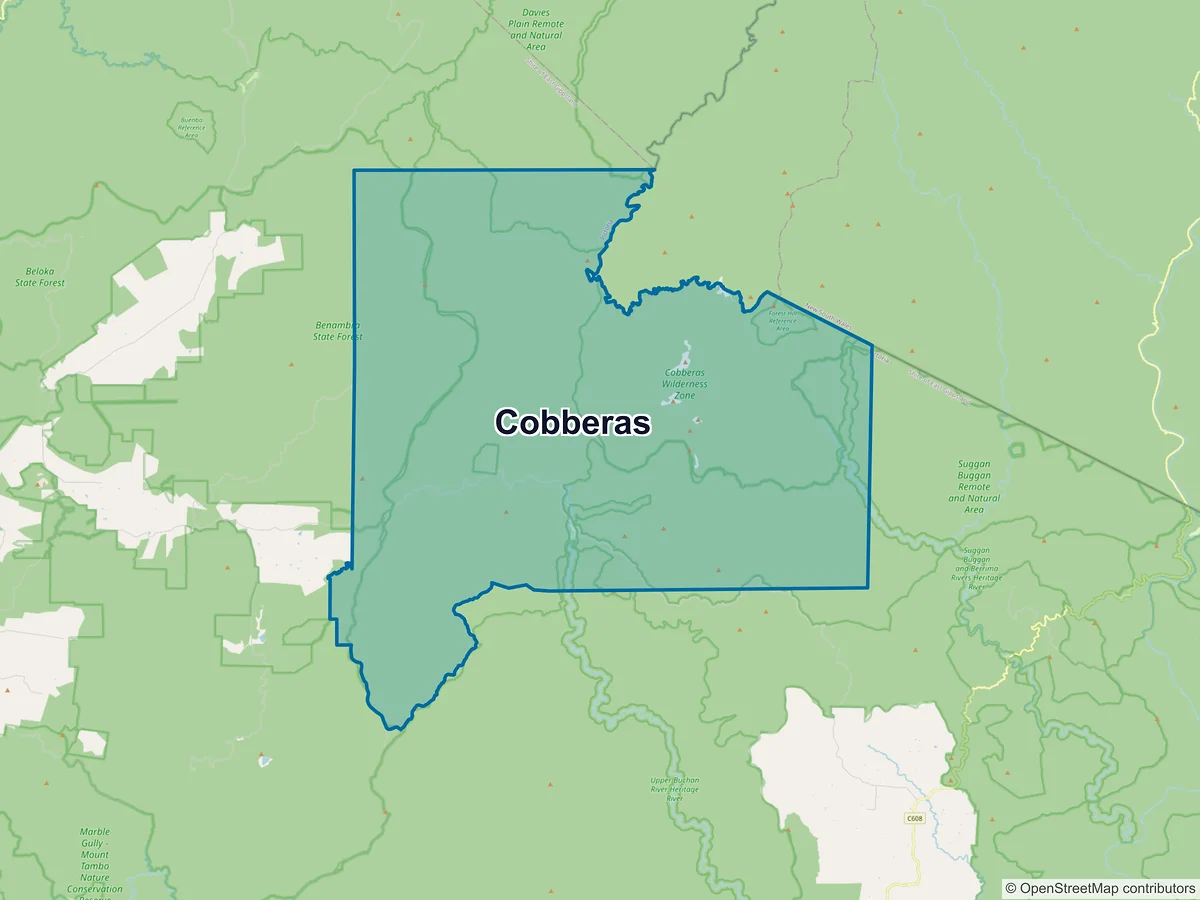 Map of Cobberas, VIC, Australia